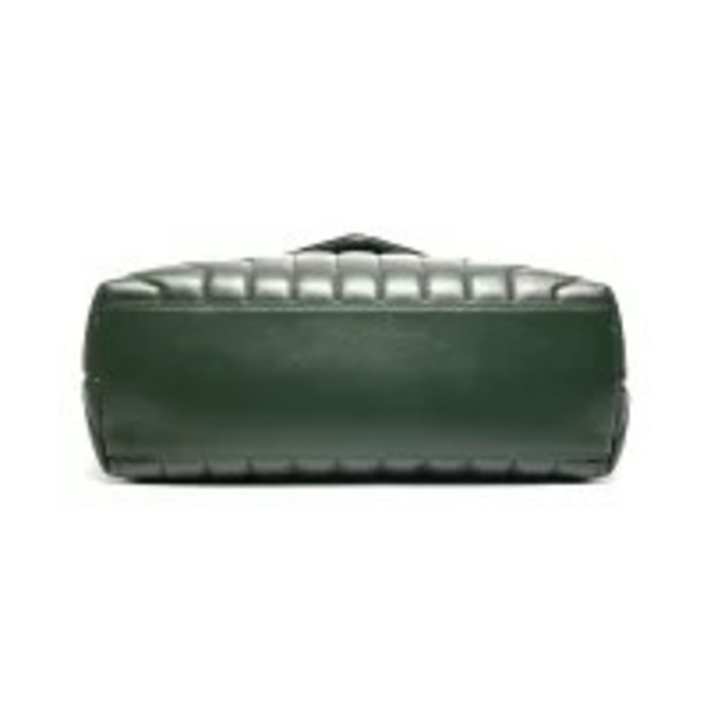 Yves Saint Laurent Monogram Matelasse Chevron Loulou Leather Shoulder Bag Green - Picture 6 of 13